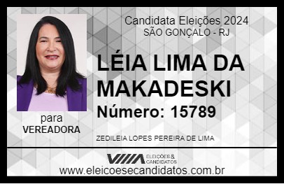 Candidato LÉIA LIMA 2024 - SÃO GONÇALO - Eleições