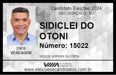 Candidato SIDICLEI 2024 - SÃO GONÇALO - Eleições