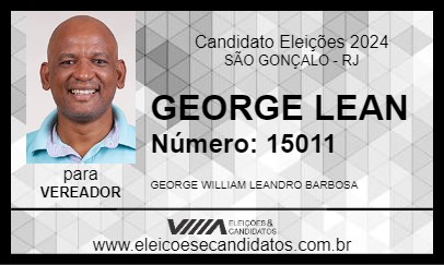 Candidato GEORGE LEAN 2024 - SÃO GONÇALO - Eleições