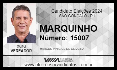 Candidato MARQUINHO 2024 - SÃO GONÇALO - Eleições