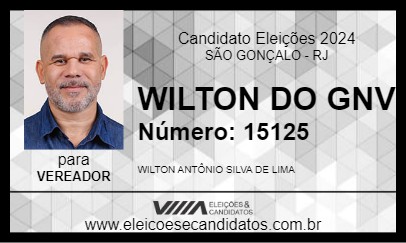 Candidato WILTON DO GNV 2024 - SÃO GONÇALO - Eleições