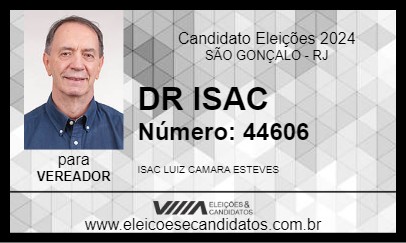 Candidato DR ISAC 2024 - SÃO GONÇALO - Eleições