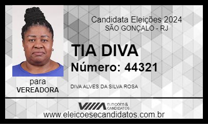 Candidato TIA DIVA 2024 - SÃO GONÇALO - Eleições