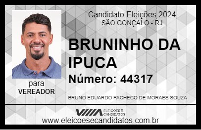 Candidato BRUNINHO DA IPUCA 2024 - SÃO GONÇALO - Eleições