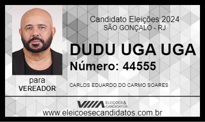 Candidato DUDU UGA UGA 2024 - SÃO GONÇALO - Eleições