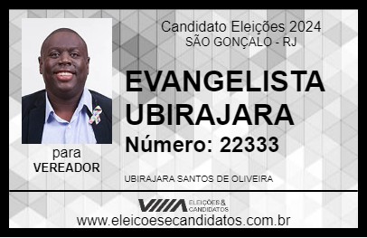 Candidato EVANGELISTA UBIRAJARA 2024 - SÃO GONÇALO - Eleições