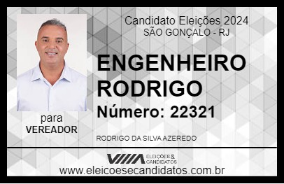 Candidato ENGENHEIRO RODRIGO 2024 - SÃO GONÇALO - Eleições