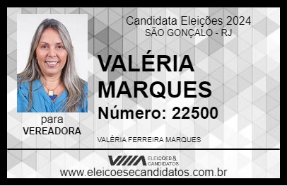 Candidato VALÉRIA MARQUES 2024 - SÃO GONÇALO - Eleições