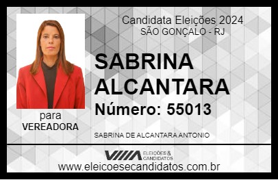 Candidato SABRINA ALCANTARA 2024 - SÃO GONÇALO - Eleições