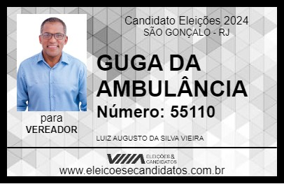 Candidato GUGA DA AMBULÂNCIA 2024 - SÃO GONÇALO - Eleições