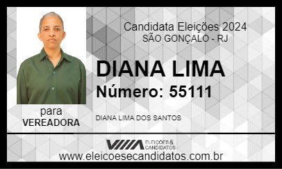 Candidato DIANA LIMA 2024 - SÃO GONÇALO - Eleições