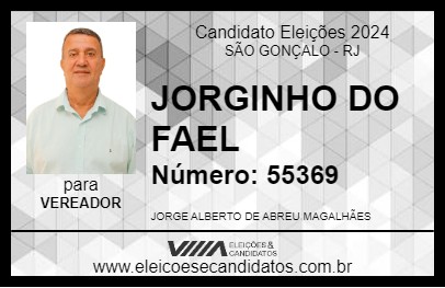 Candidato JORGINHO DO FAEL 2024 - SÃO GONÇALO - Eleições