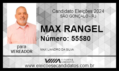 Candidato MAX RANGEL 2024 - SÃO GONÇALO - Eleições