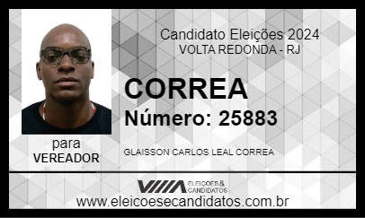 Candidato CORREA 2024 - VOLTA REDONDA - Eleições