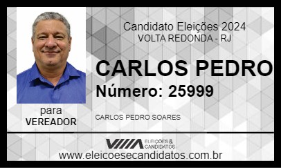 Candidato CARLOS PEDRO 2024 - VOLTA REDONDA - Eleições