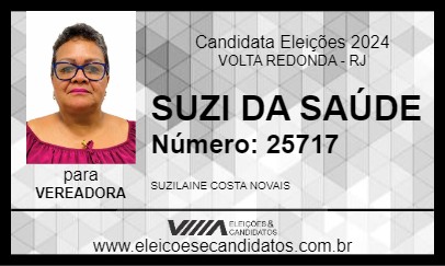 Candidato SUZI DA SAÚDE 2024 - VOLTA REDONDA - Eleições