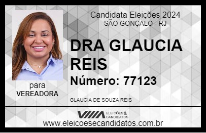 Candidato DRA GLAUCIA REIS 2024 - SÃO GONÇALO - Eleições