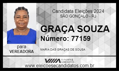 Candidato GRAÇA SOUSA 2024 - SÃO GONÇALO - Eleições