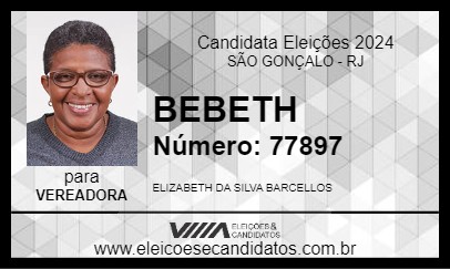 Candidato BEBETH 2024 - SÃO GONÇALO - Eleições