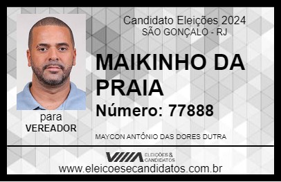 Candidato MAIKINHO DA PRAIA 2024 - SÃO GONÇALO - Eleições