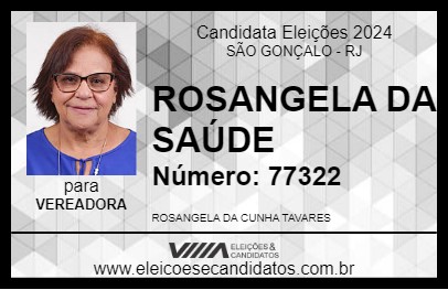 Candidato ROSÂNGELA AMIGA DA SAÚDE 2024 - SÃO GONÇALO - Eleições