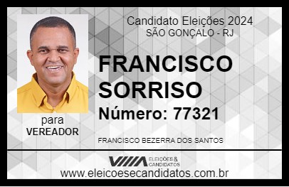 Candidato FRANCISCO SORRISO 2024 - SÃO GONÇALO - Eleições