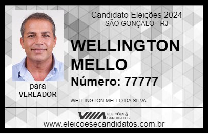 Candidato WELLINGTON MELLO 2024 - SÃO GONÇALO - Eleições