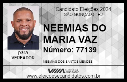 Candidato NEEMIAS 2024 - SÃO GONÇALO - Eleições