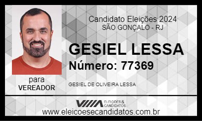 Candidato GESIEL LESSA 2024 - SÃO GONÇALO - Eleições