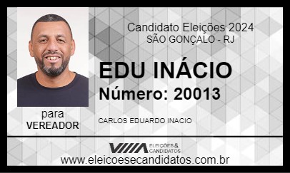 Candidato EDU INACIO 2024 - SÃO GONÇALO - Eleições