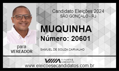 Candidato MUQUINHA 2024 - SÃO GONÇALO - Eleições