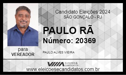 Candidato PAULO RÃ 2024 - SÃO GONÇALO - Eleições