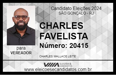 Candidato CHARLES FAVELISTA 2024 - SÃO GONÇALO - Eleições