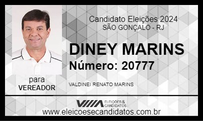 Candidato DINEY MARINS 2024 - SÃO GONÇALO - Eleições