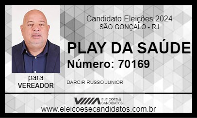 Candidato PLAY DA SAÚDE 2024 - SÃO GONÇALO - Eleições