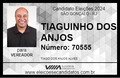 Candidato TIAGUINHO DOS ANJOS 2024 - SÃO GONÇALO - Eleições