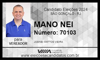 Candidato MANO NEI 2024 - SÃO GONÇALO - Eleições