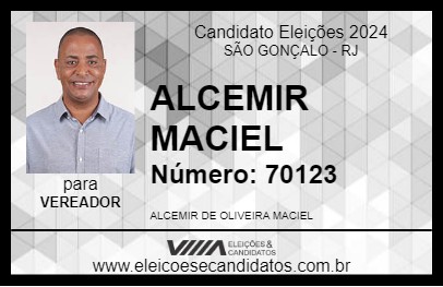 Candidato ALCEMIR MACIEL 2024 - SÃO GONÇALO - Eleições