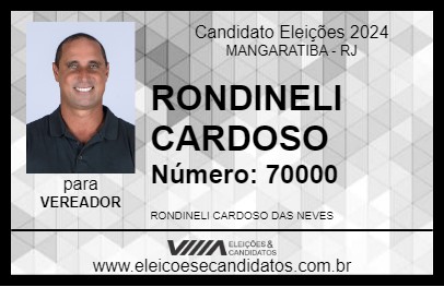 Candidato RONDINELI CARDOSO 2024 - MANGARATIBA - Eleições