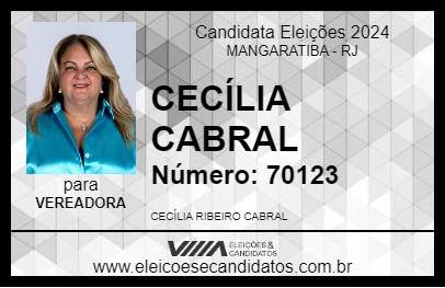 Candidato CECÍLIA CABRAL 2024 - MANGARATIBA - Eleições