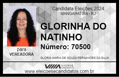 Candidato GLORINHA DO NATINHO 2024 - MANGARATIBA - Eleições