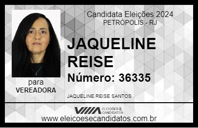 Candidato JAQUELINE REISE 2024 - PETRÓPOLIS - Eleições