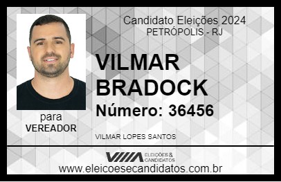 Candidato VILMAR BRADOCK 2024 - PETRÓPOLIS - Eleições