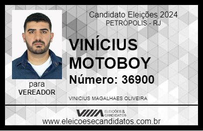 Candidato VINÍCIUS MOTOBOY 2024 - PETRÓPOLIS - Eleições