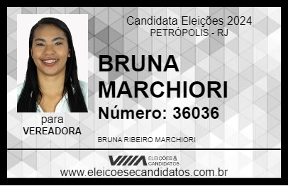 Candidato BRUNA MARCHIORI 2024 - PETRÓPOLIS - Eleições