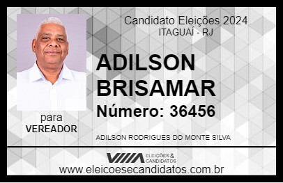 Candidato ADILSON BRISAMAR 2024 - ITAGUAÍ - Eleições