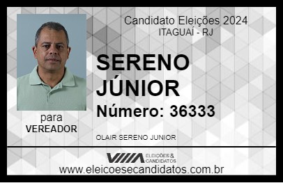 Candidato SERENO JÚNIOR 2024 - ITAGUAÍ - Eleições