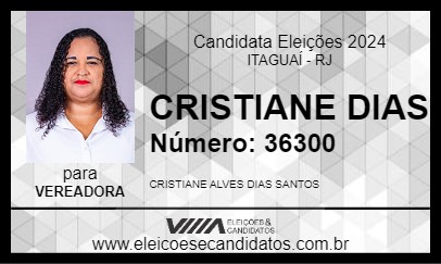 Candidato CRISTIANE DIAS 2024 - ITAGUAÍ - Eleições