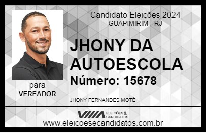 Candidato JHONY DA AUTOESCOLA 2024 - GUAPIMIRIM - Eleições