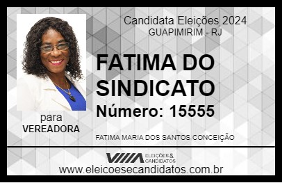 Candidato FATIMA DO SINDICATO 2024 - GUAPIMIRIM - Eleições